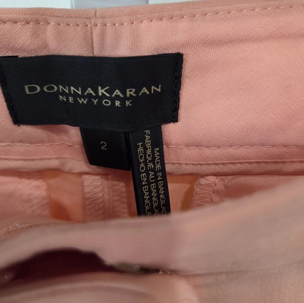 DONNA KARAN NEW YORK PEACH WIDE LEG PANTS SIZE 2 NWT